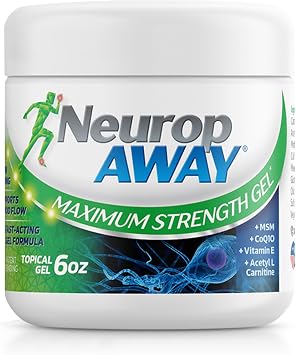 NeuropAWAY Maximum Strength Gel, for Nerve discomfort, Burning, Tingling, and Numbness 6oz