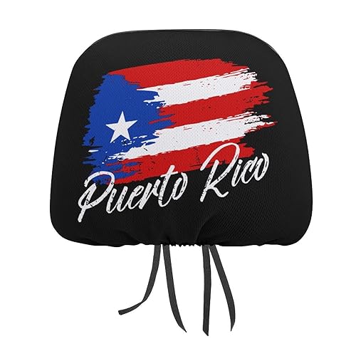 Vintage Puerto Rico Flag Customized Car Seat Headrest Cover Full