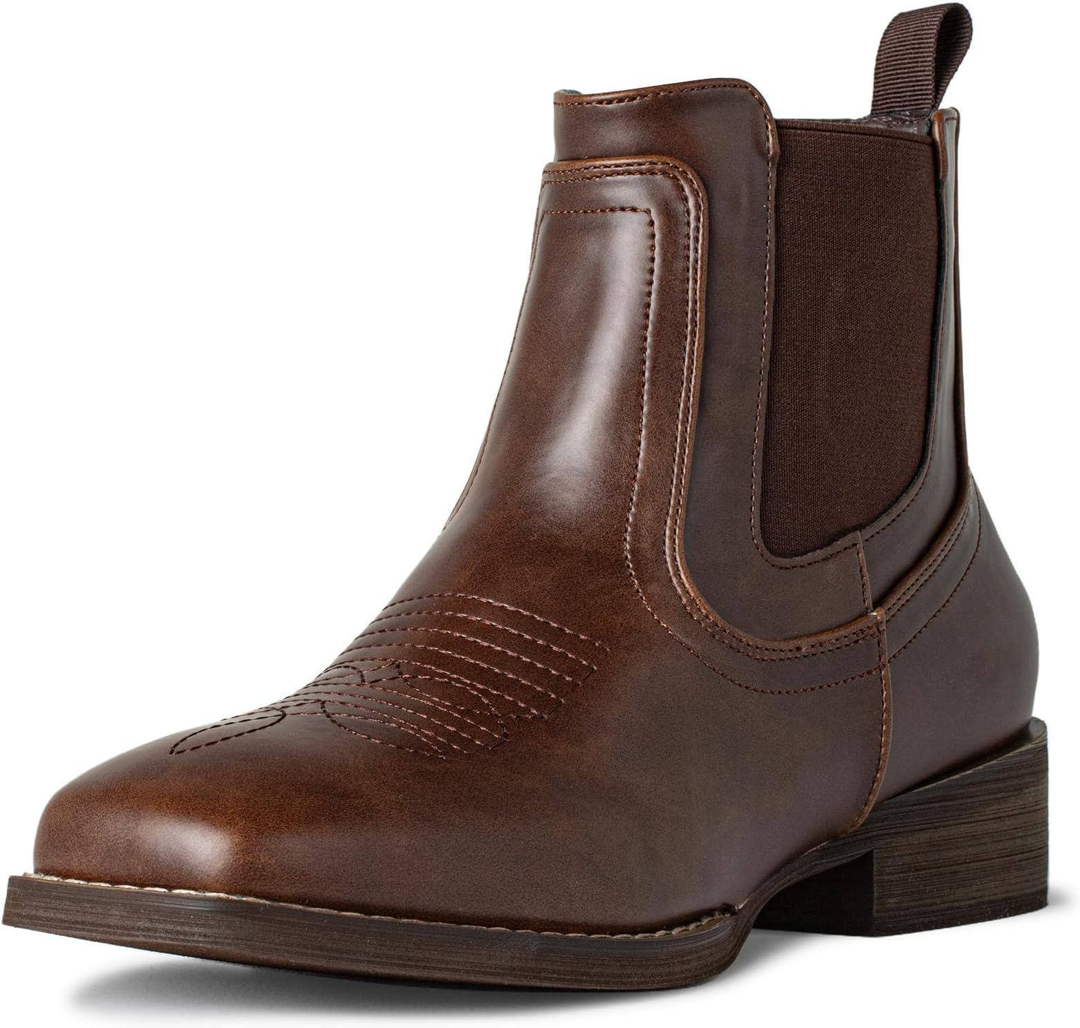 J's.o.l.e Cowboy Boots for Men Western Square Toe Ankle Chelsea Boots
