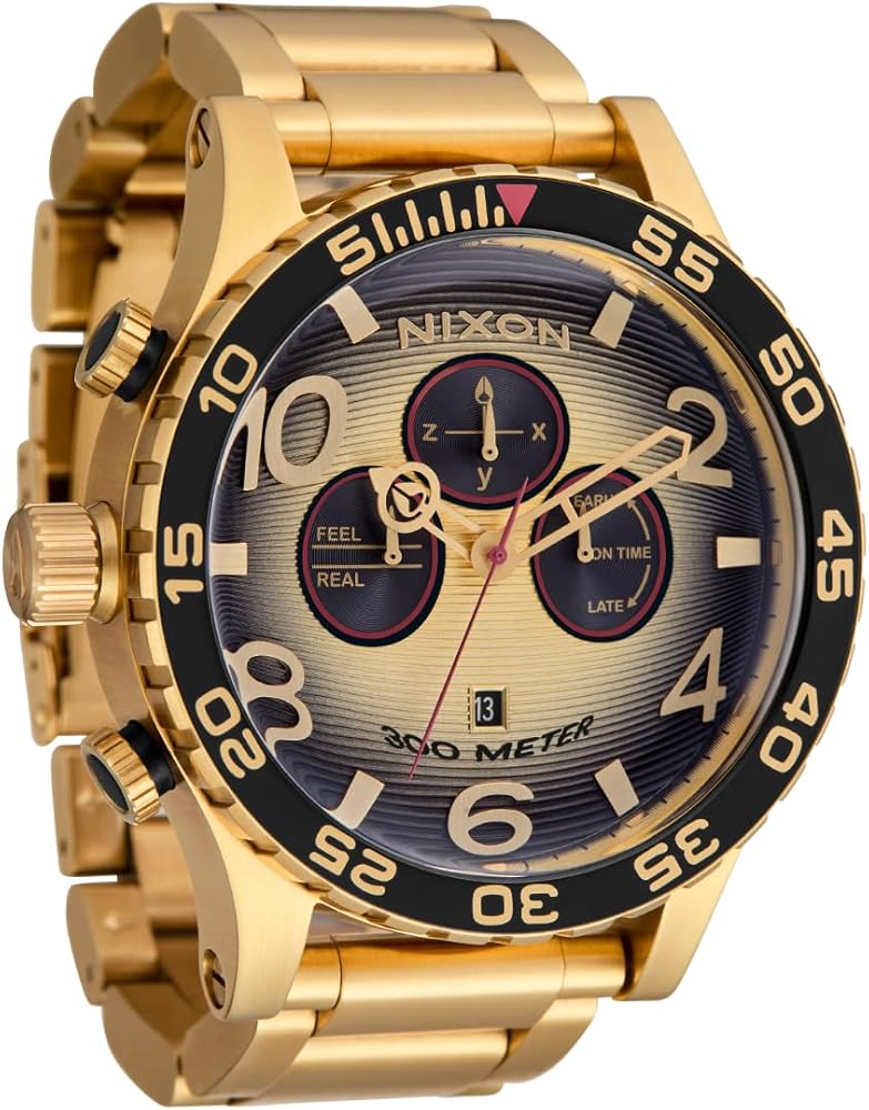 Amazon.com: Nixon, Mens, 51-30 Chrono, 4th Dim Gold/Black