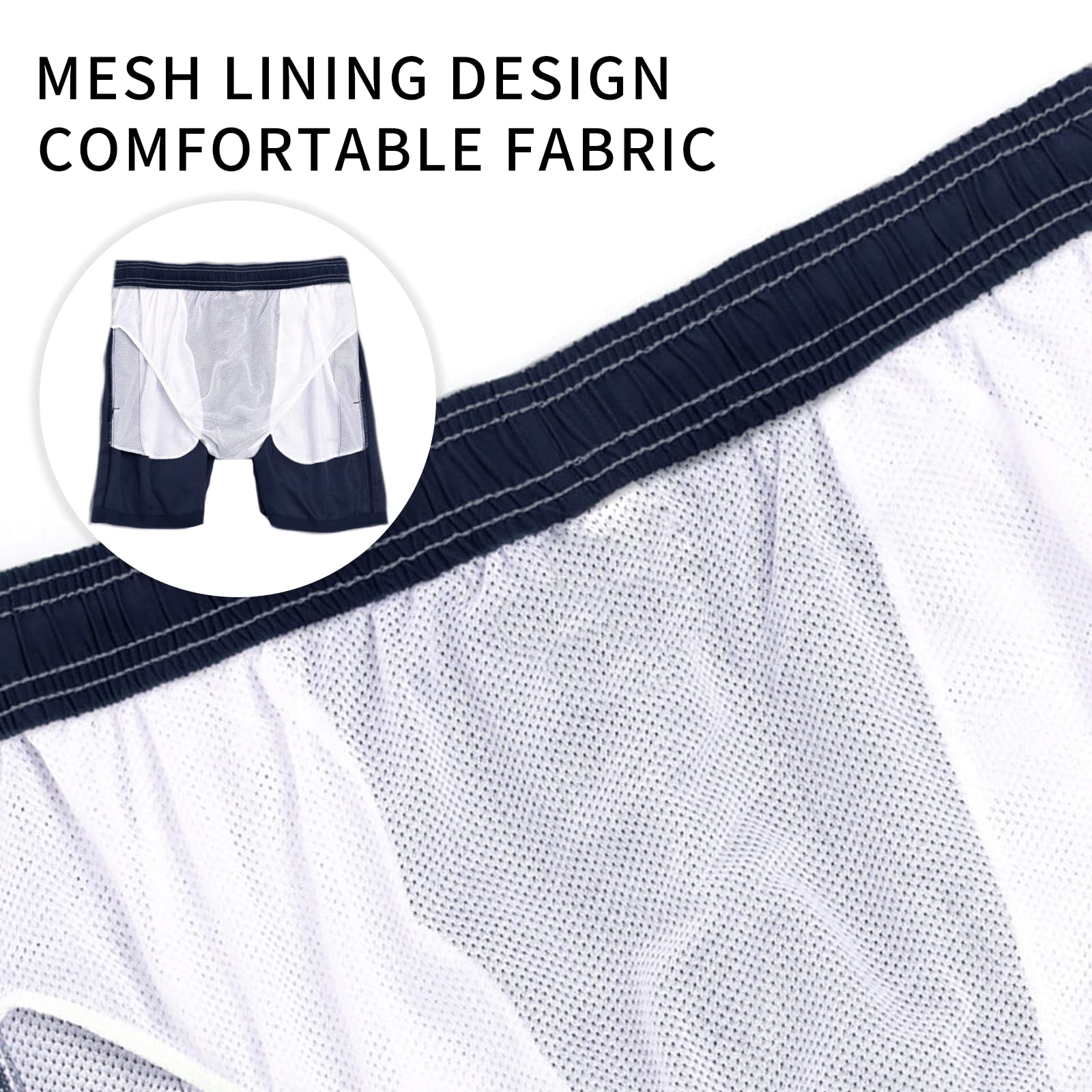 EDOTON Costumi da Bagno Uomo, Leggeri ad Asciugatura Rapida Costume Piscina Uomo Lungo Impermeabili Costume Uomo Mare con Cintura Regolabile e Tasche/Nuoto/Surf/Casual