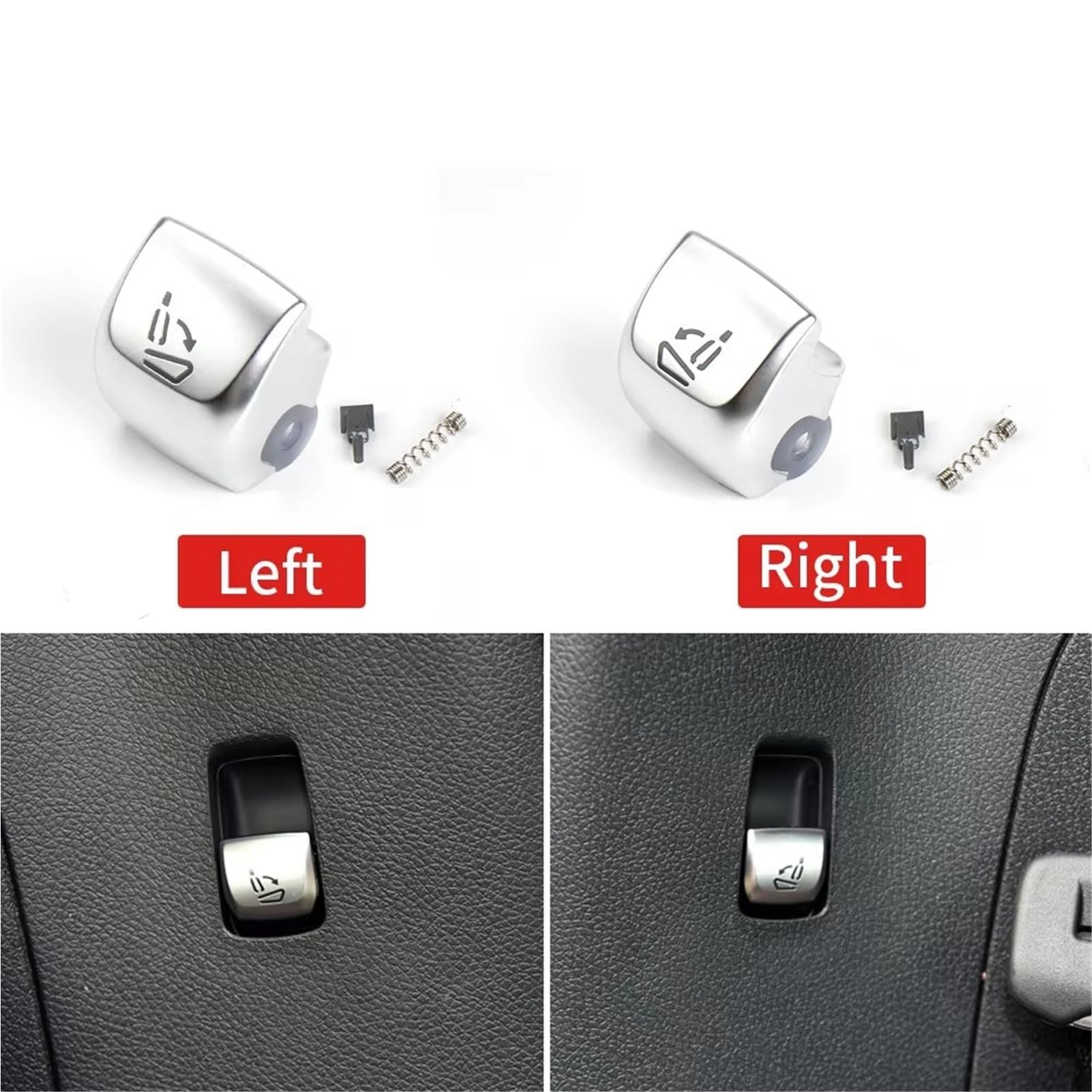 Compatible avec Mercedes-Benz Classe C W205 W253 GLC - Cache-Bouton de Commande de rabattement du siège latéral Droit