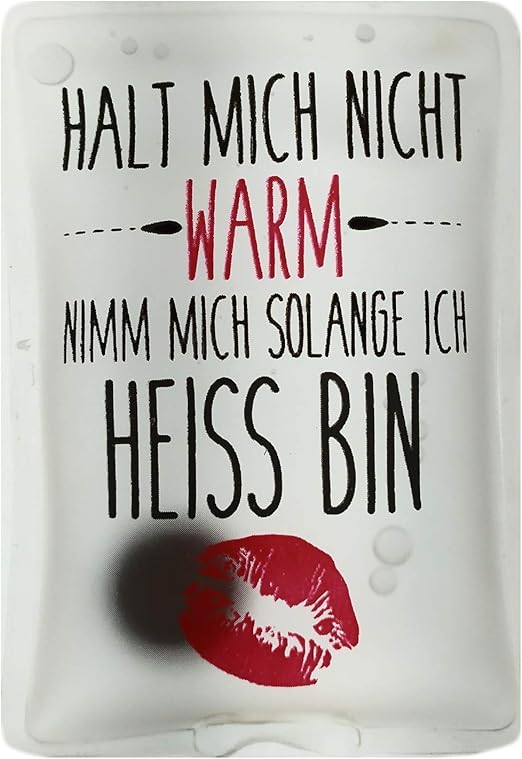 Unbekannt Solange Ich Heiss Bin Handwarmer Kussmund Mit Spruch Taschenwarmer Amazon De Sport Freizeit