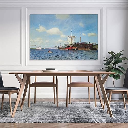 Miniatura 5 de JHART Pósteres artísticos de paisaje levitano de Isaac con impresión artística de pared para colgar fotos de la familia, decoración del dormitorio,