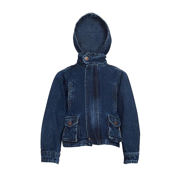 Tales & Stories Boys Blue Denim Hooded Jacket