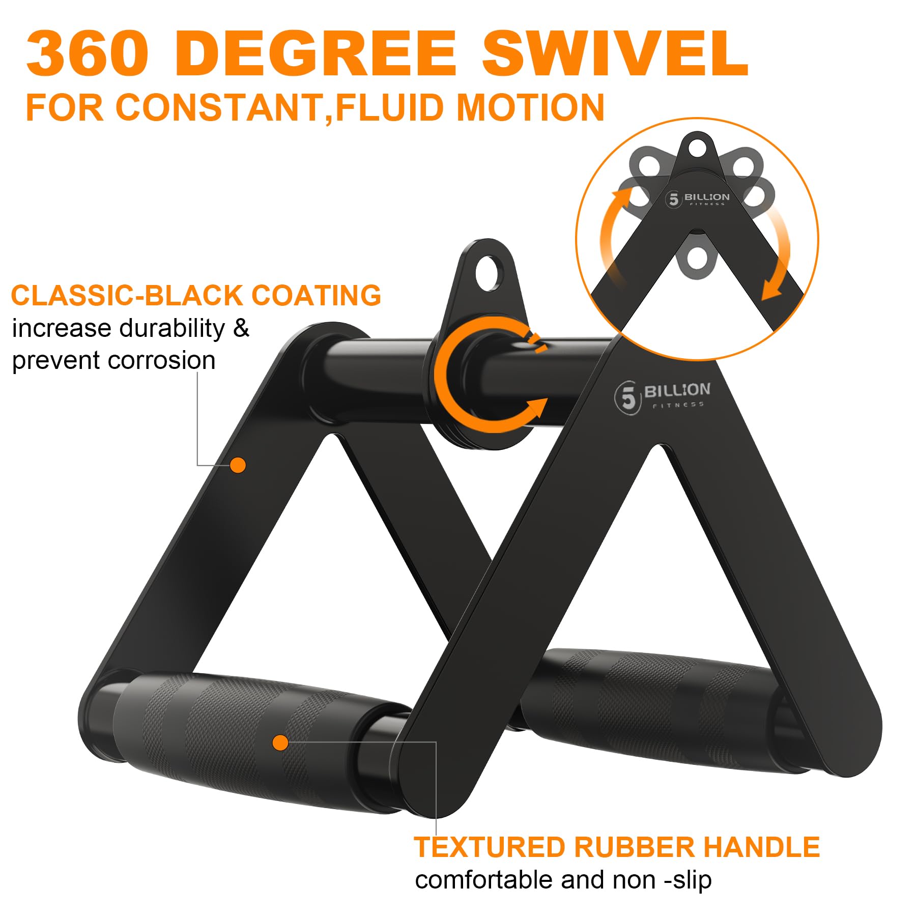 Premere Il Cavo per Tricipiti, Accessori per Il Peso, Impugnatura a con Rotazione, Tricipiti, Set Fitness, in Acciaio Massiccio