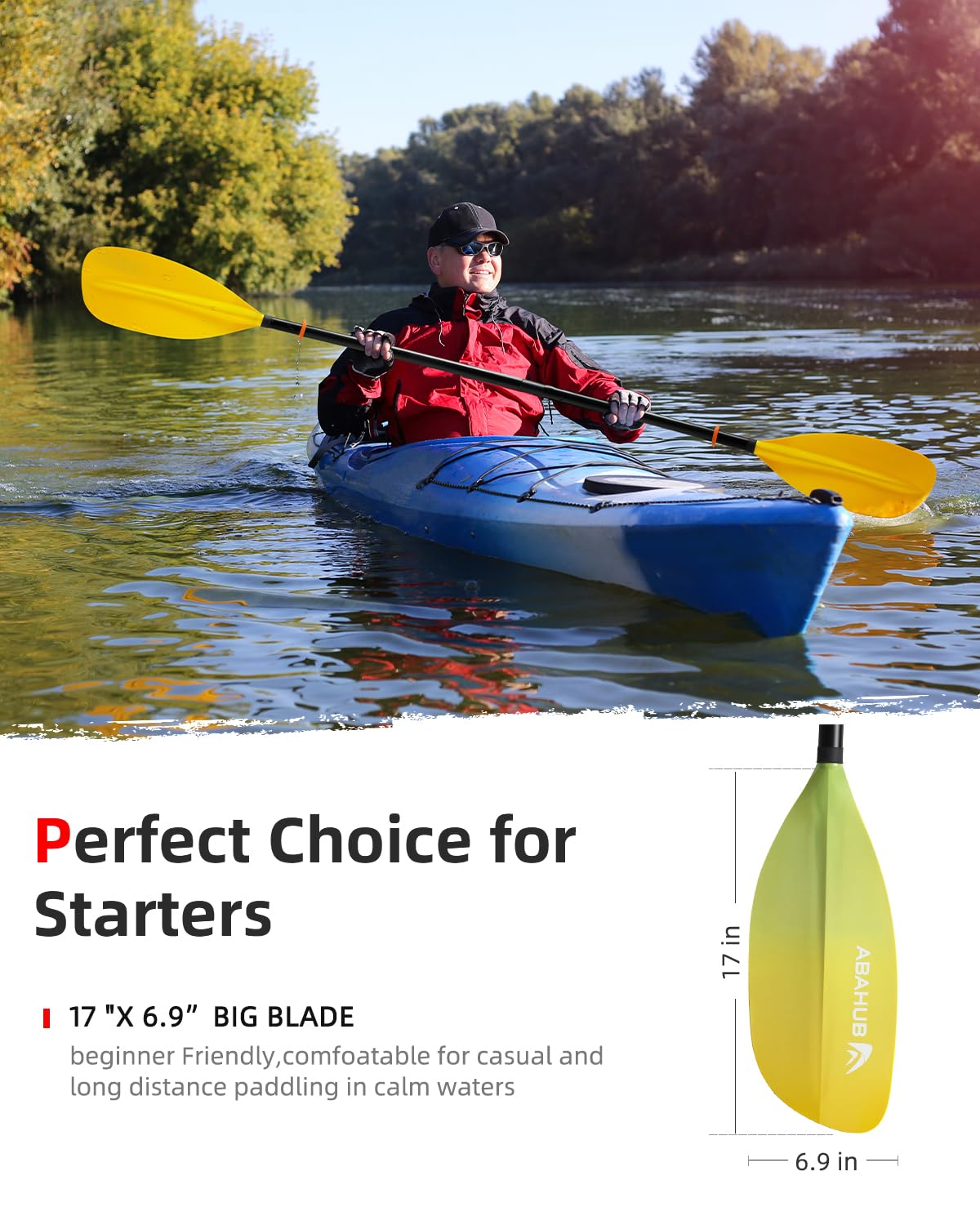 Amazon | Abahub 調節可能 カヤックパドル 230-250 cm