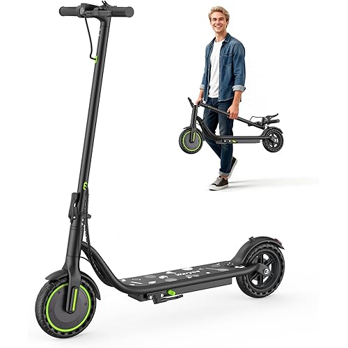 Waryoa Electric Scooter Adults, Powerful 350W/500W Motor, 19-22MPH Top Speed, 8.5"/10" Tires, 15/31 Miles Range, Foldable E Scooter with Cruise Control, Commuting Scooter with Dual Brakes System