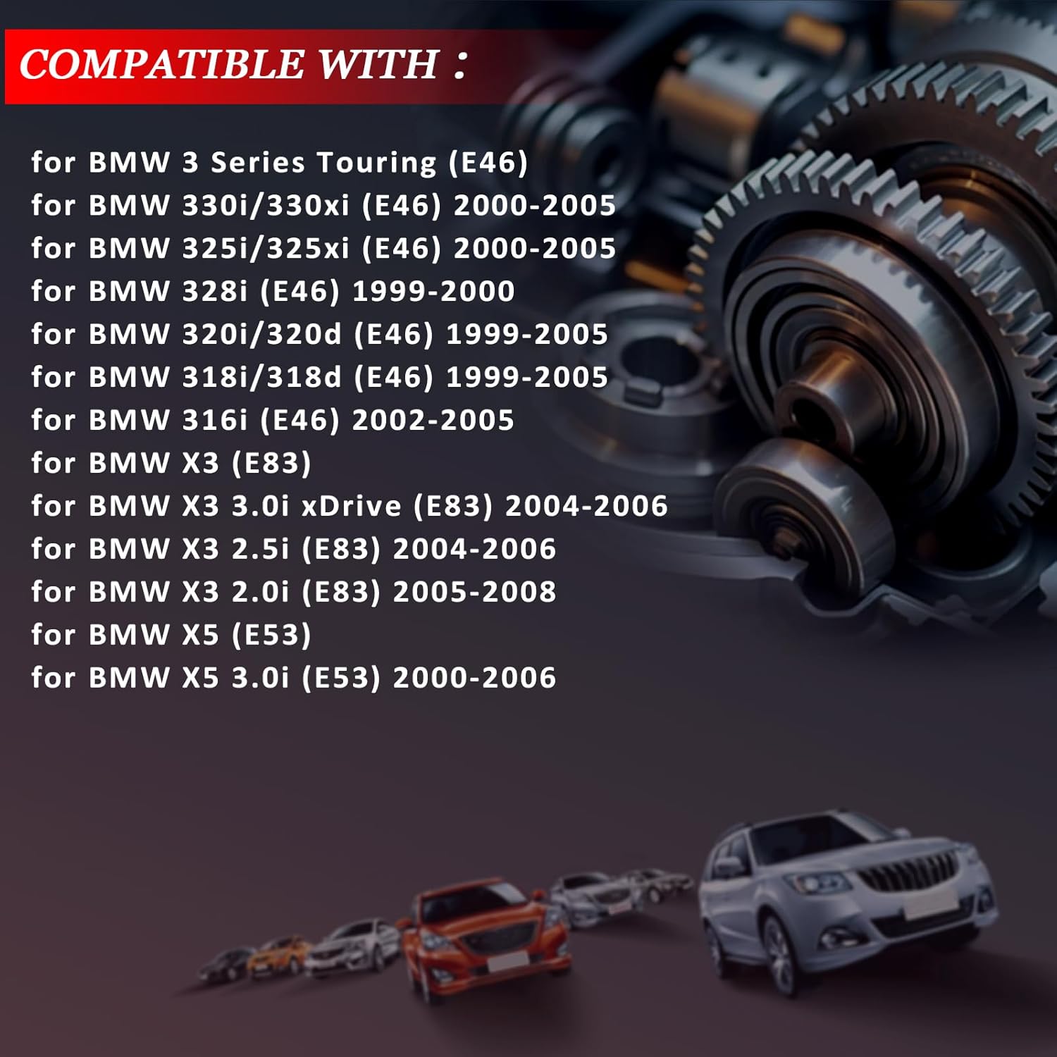 Engine Coolant Overflow Recovery Reservoir Tank & Sensor & Cap & Thermostat for 1999-2006 BMW E46 330i 325i 330xi 330Ci 328i 325xi 325Ci 323i 318i X3 E83 X5 E53, OE# 17117573781 17111437362