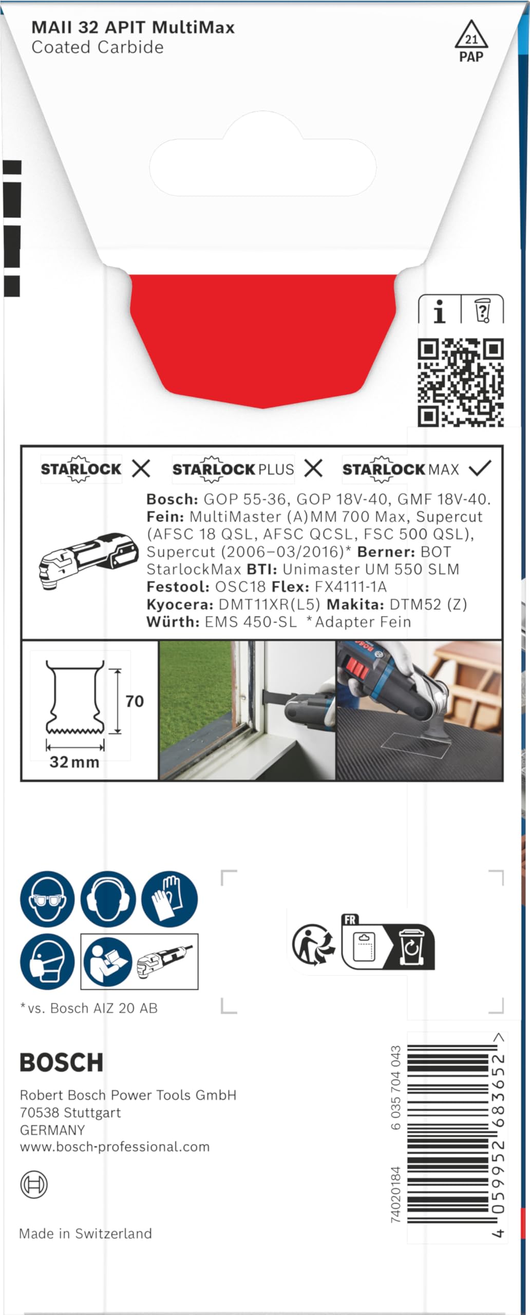 Bosch Expert MAII 32 APIT StarlockMax Multi Daldırma Testere 2608902076
