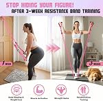 Ayombo Bandes de résistance Femmes, 150lbs Bandes d'entraînement Résistance, bandes d'exercice avec poignées, anchor de porte, 5 Groupes d'entraînement de niveau pour la physiothérapie, Yoga, Pilates, Forme du corps