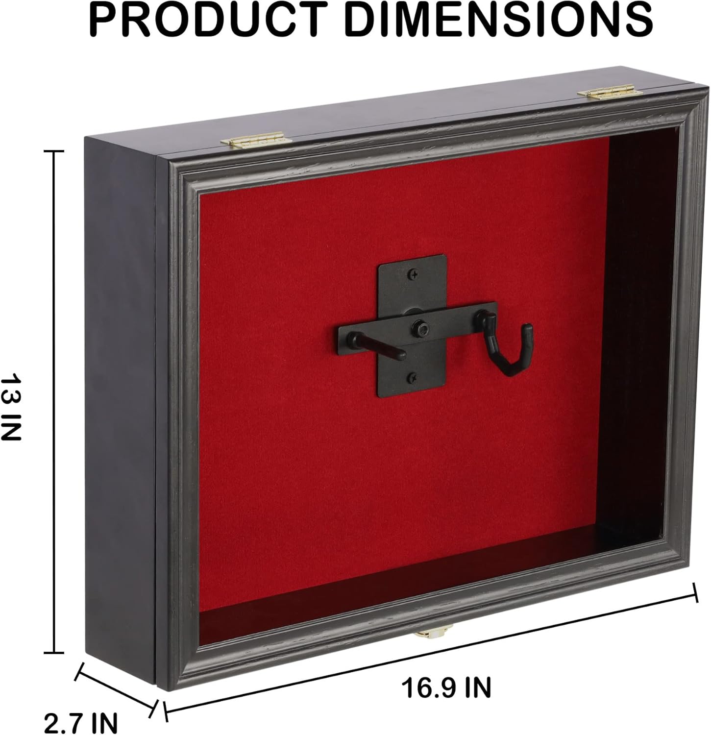Single or Double 2 Pistol Handgun Revolver Gun Display Case Cabinet Rack Shadow box