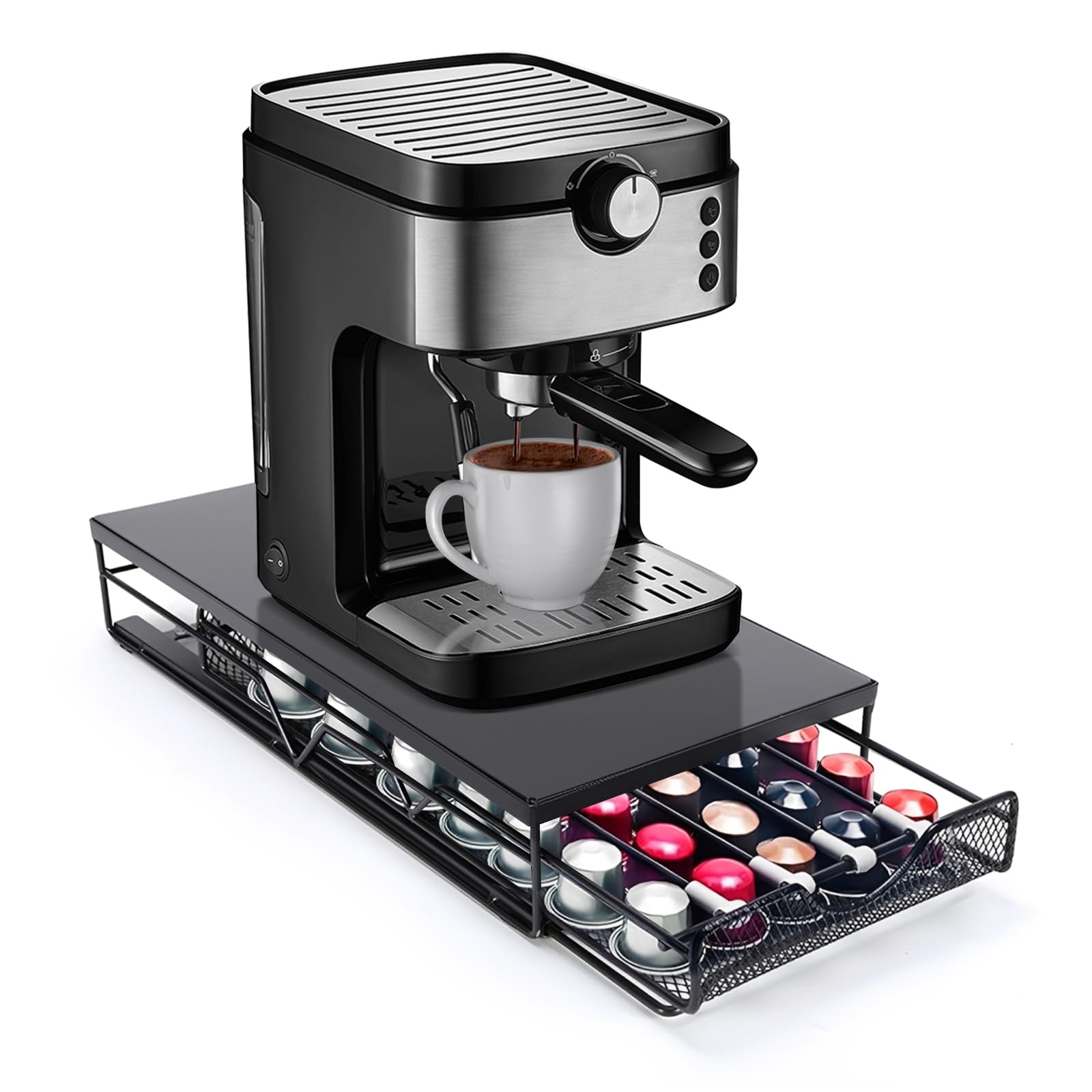 Organisateur de dosettes de café pour stopper le désordre sur le comptoir