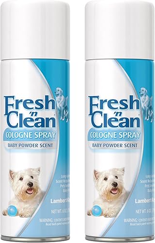 PetAg Fresh 'n Clean - Aerosol de colonia – Aroma de polvo para bebé, 6 onzas, paquete de 2 – Controla el olor y mantiene a los perros con olor
