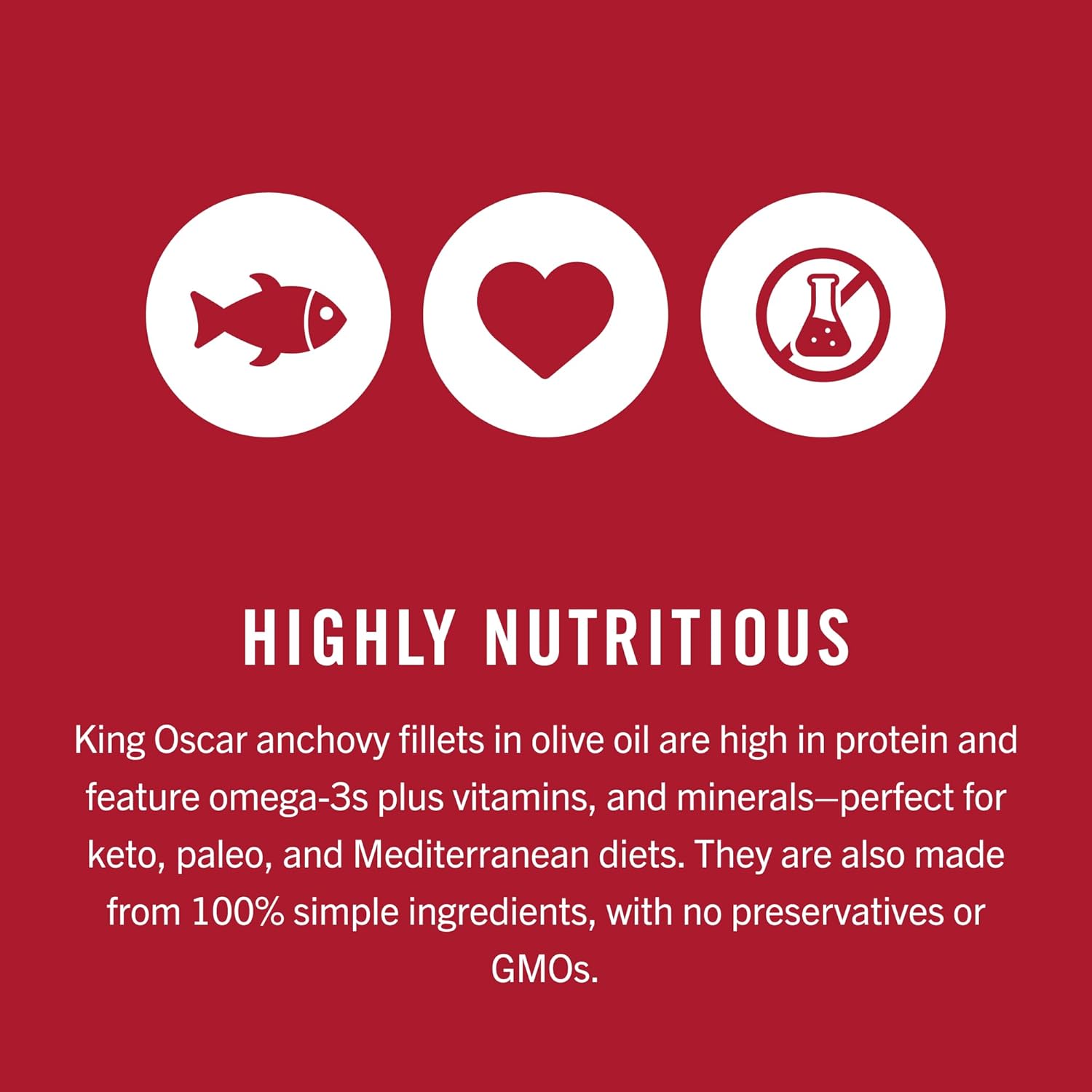 King Oscar Anchovies Fillets in Olive Oil, 2 Ounce Cans (Pack of 18), Wild Caught Canned Anchovies - Image 6