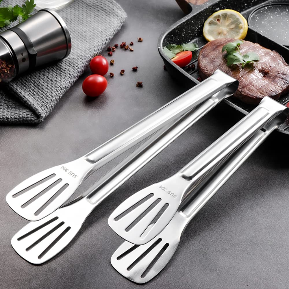 Set 8 Pinze Da Cucina In Acciaio Inox - 7 E 9 Pollici, Resistente Al Calore Per Barbecue E Cottura - Foto 7