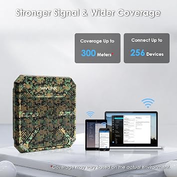 WAVLINK AX3000 Outdoor WiFi 6 Extender, Dual Band Long Range WiFi Repeater/Wireless Access Point/Router with PoE/ 3KM PtP Transmission, IP67 Waterproof, Supports Up to 256 Devices for Camping, Farm