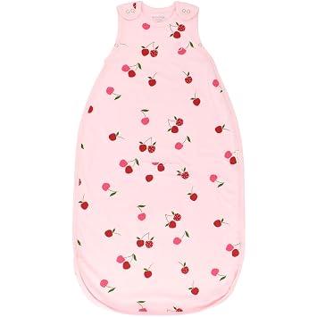 Ecolino Organic Cotton Baby Sleep Sack - 2-Way Zipper Baby Wearable Blanket - Infant to Toddler Sleeping Bag Sack - 2 Months - 2 Years - Cherry