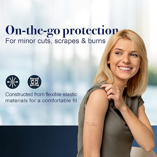 Miniatura 5 de Dynarex Vendajes adhesivos de tela, vendajes de tela estériles y flexibles para heridas, almohadillas antiadherentes, suministros de primeros