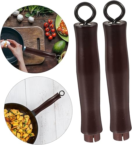Miniatura 6 de 2 piezas de mango de wok mango de sartén accesorios de wok mango extraíble mango de sartén mango de agarre para olla caliente, mango de sartén mango