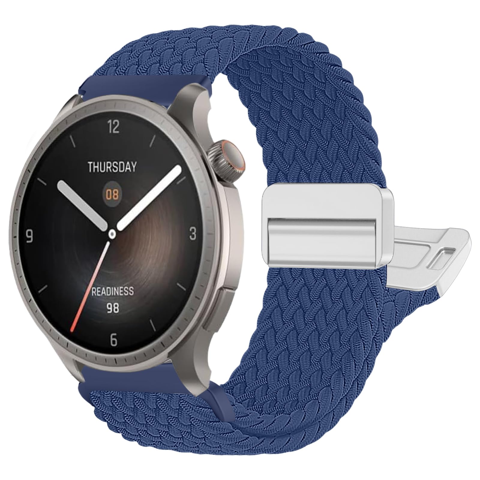 chinbersky Geflochten Armband für Amazfit Balance Armband/Amazfit GTR3/3 Pro/4/GTR 47mm/GTR 2/2e/ Stratos/2/2S/Stratos 3, 22mm Magnet Nylon Band für Huawei Watch GT5/4/3/2 46mm/GT5/3/2 Pro 46mm