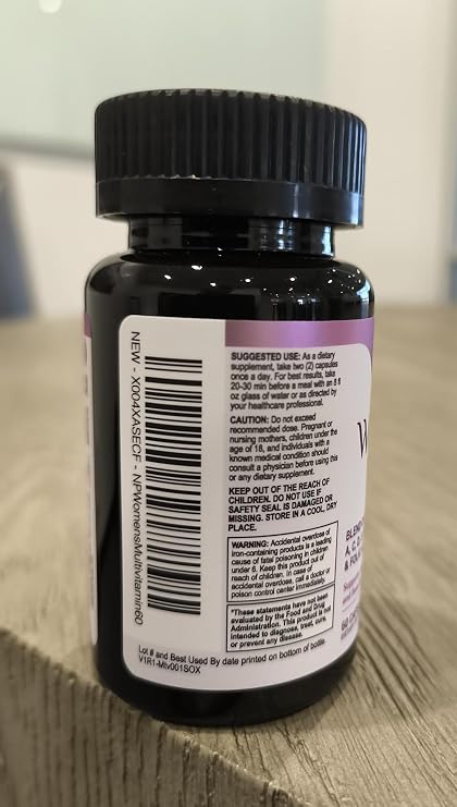 Multivitamin for Women - Once Daily Vitamins for Woman with Biotin, Calcium, Folate, Vitamin A, C, D, E, B Vitamins & Iron - Complete Multi Vitamins for Bone, Energy & Immune Support - 60 Capsules