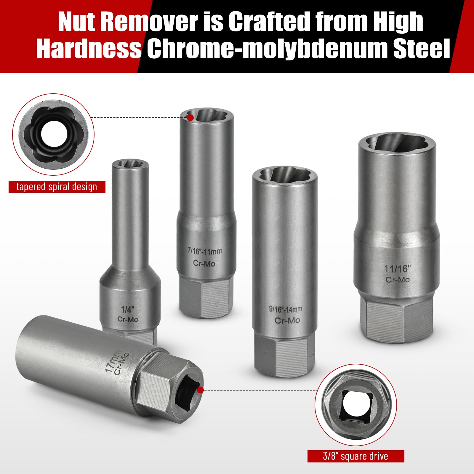 Snapklik.com : 11pcs Bolt Extractor Kit, Stripped Bolt Extractor Set ...