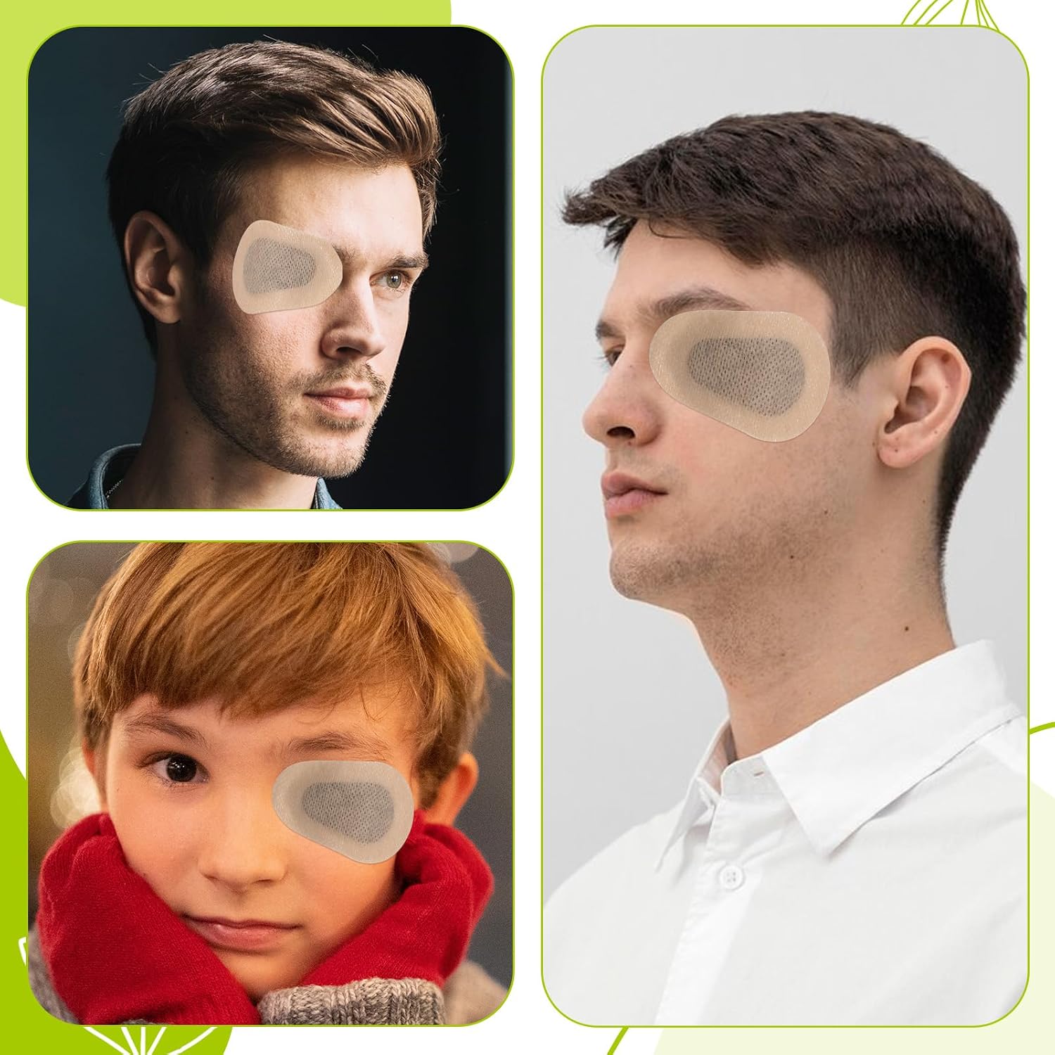 30 Pcs Adhesive Eye Patches Breathable Sleep Patches Disposable ye Pads Bandage Light Blocking Stickers with Lazy Eye Eyepatch Latex Free Adhesive Bandages(3 x 2 Inch)