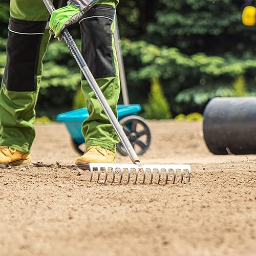 Miniatura 6 de PATIKIL 7 dientes de repuesto de rastrillo de jardinería manual, 2 piezas de acero de alto carbono endurecido aflojador cultivador de suelo para
