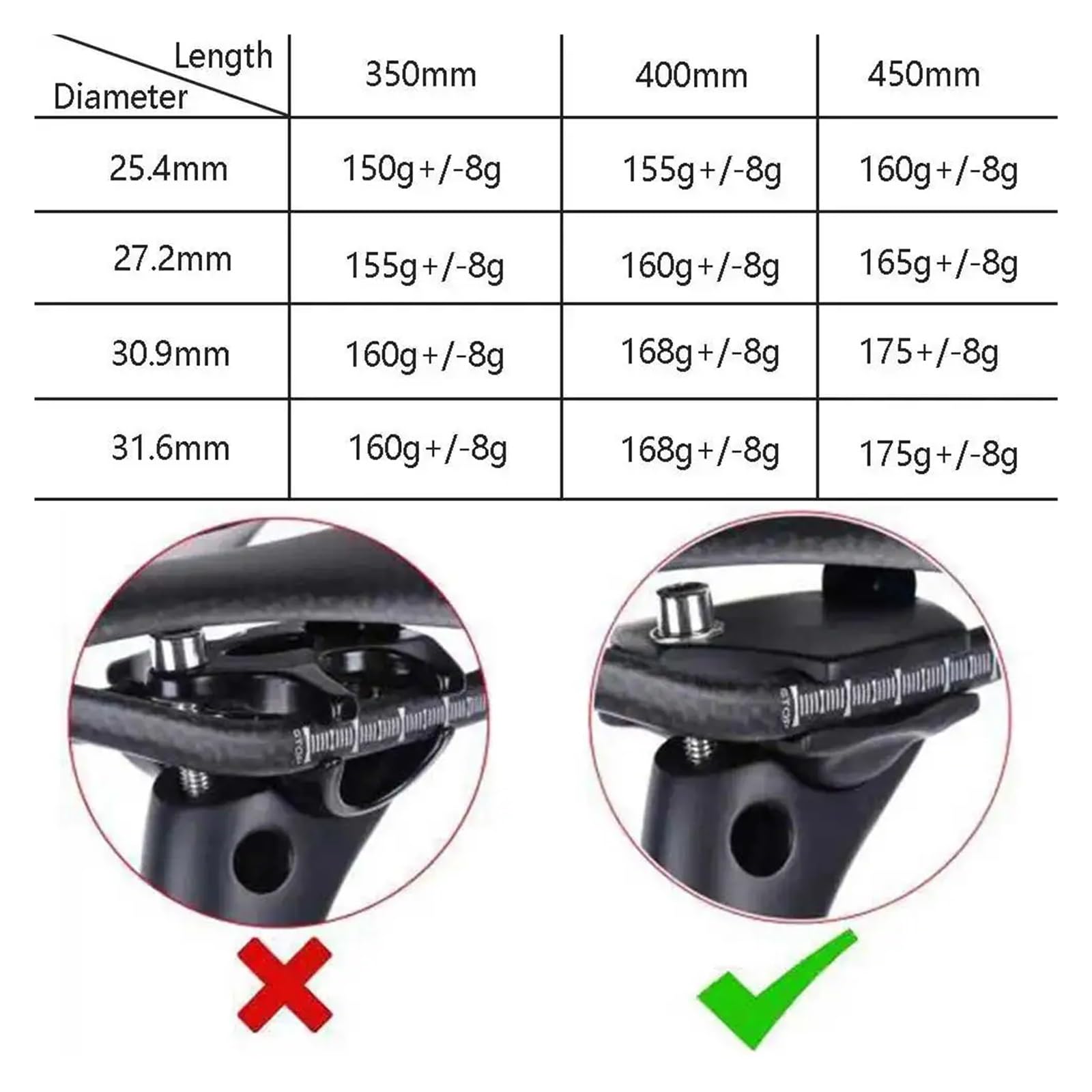 Reggisella in carbonio for bicicletta arretrato 20 mm MTB/bici da strada Reggisella ultraleggero 150 g 25,4 27,2 30,9 31,6 Per Mountain Bike