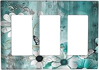 Vista 11 de Placa de pared doble basculante de mármol azul, cubierta decorativa de interruptor de luz de 2 cuadras, moderna acuarela degradada, arte de tinta