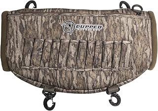 Deluxe Hunting Camo Hand Warmer, Fleece Lined Handwarming Pocket with Exterior Shell Holders, Mossy Oak Bottomland Camo - Cupped Waterfowl