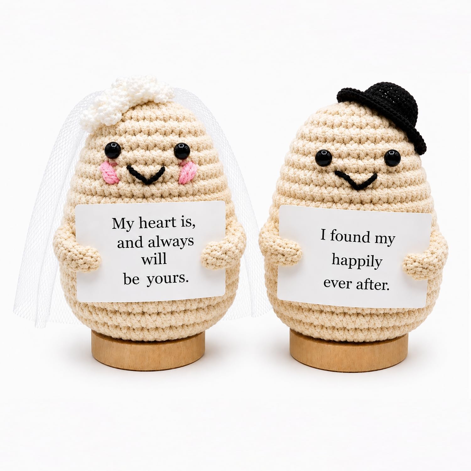 Handmade Crochet Wedding Couple, Bride and Groom Anniversary Gift Keepsake