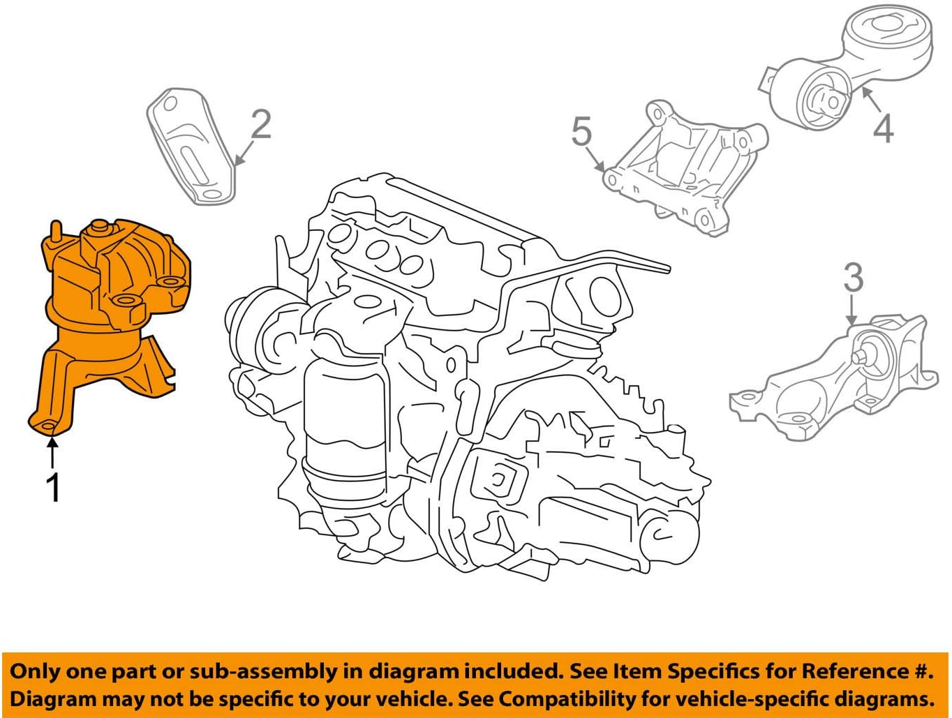 Genuine Honda 50820-TR0-A02 Engine Side (Manual Transmission) Mounting