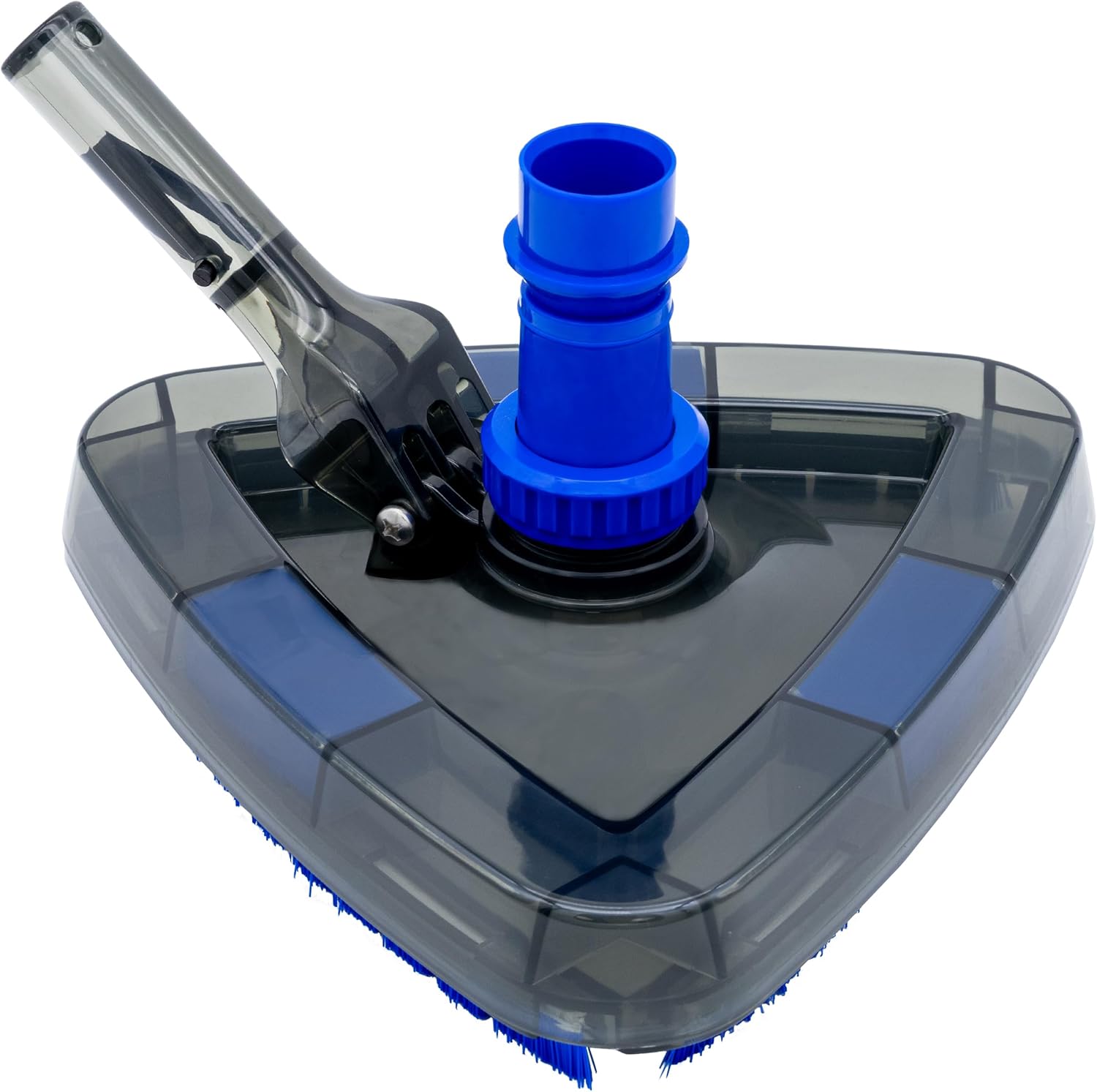 Aqua Select Transparent Triangular Pool Vacuum Head | Weighted with Plastic-Coated Steel | Swivel Cuff Prevents Hose Twisting | Easy Corner Cleaning | for Inground & Above Ground Pools