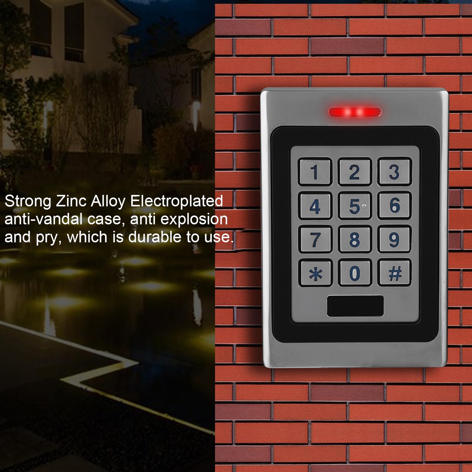 Codeschloss Türöffner Zugangskontrolle Tastatur Wasserdichte IP67 RFID Karte Tür Access Controller Tastatur Wiegand 26 RFID für Fabrik Warehouse Wohngebäude Bank Garagentor Silver