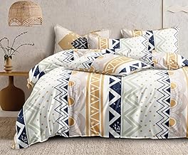 THE HOME STYLE 200TC Super Soft Glace Cotton King Size Duvet Cover II Razai Cover II Quilt Cover II Dohar for Double Bed with Zipper Closure (90x100 Inch, Abstract Mist)