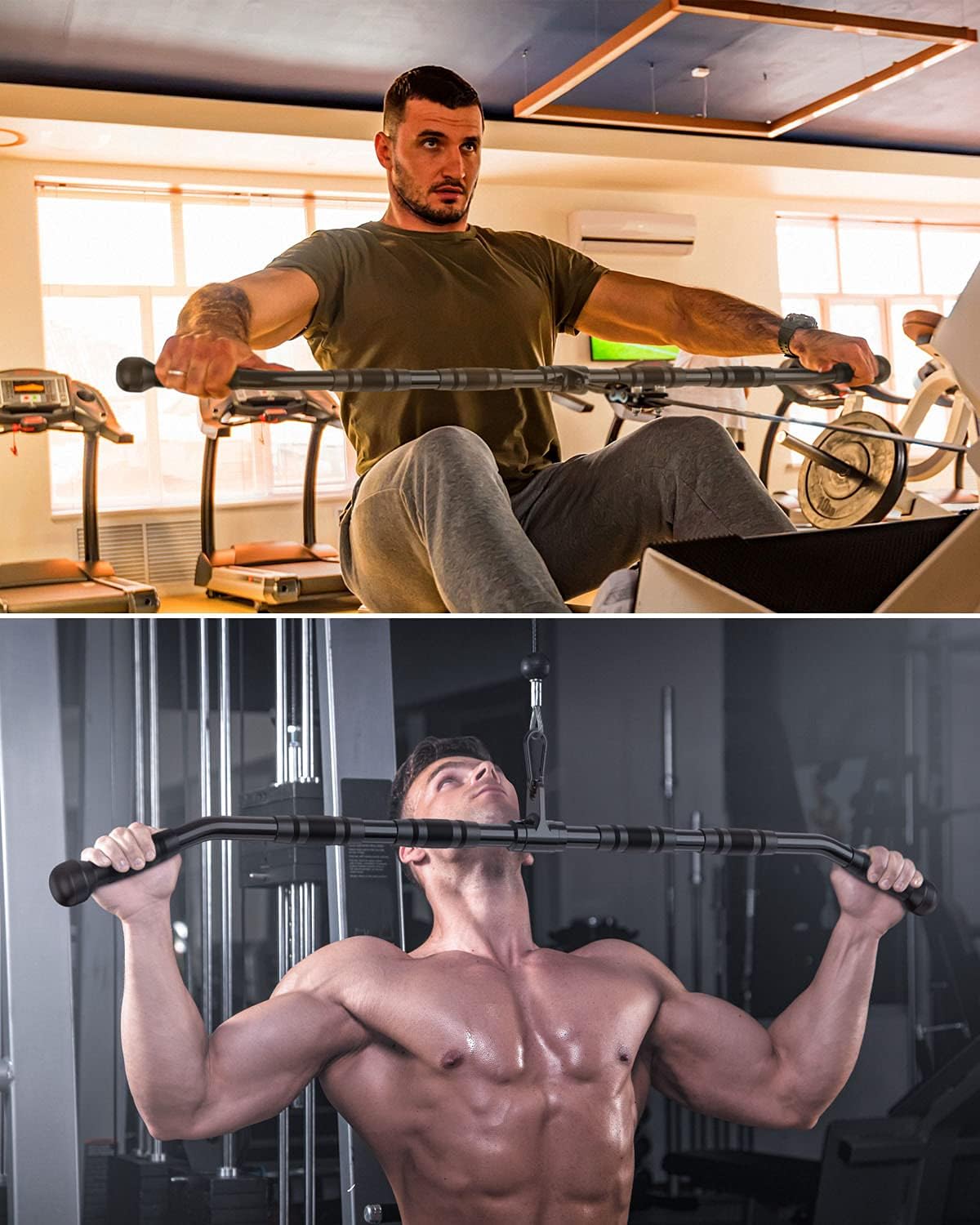 LAT Pulldown Bar, Cable Curl Bar Attachments for Gym, 33" Tricep Press Down Bar for Pulley System, LAT Pull Down Bar, LAT Bars Cable Machine Attachments for Weight Lifting (Heavy LAT Bar 47.2in) : Sports & Outdoors