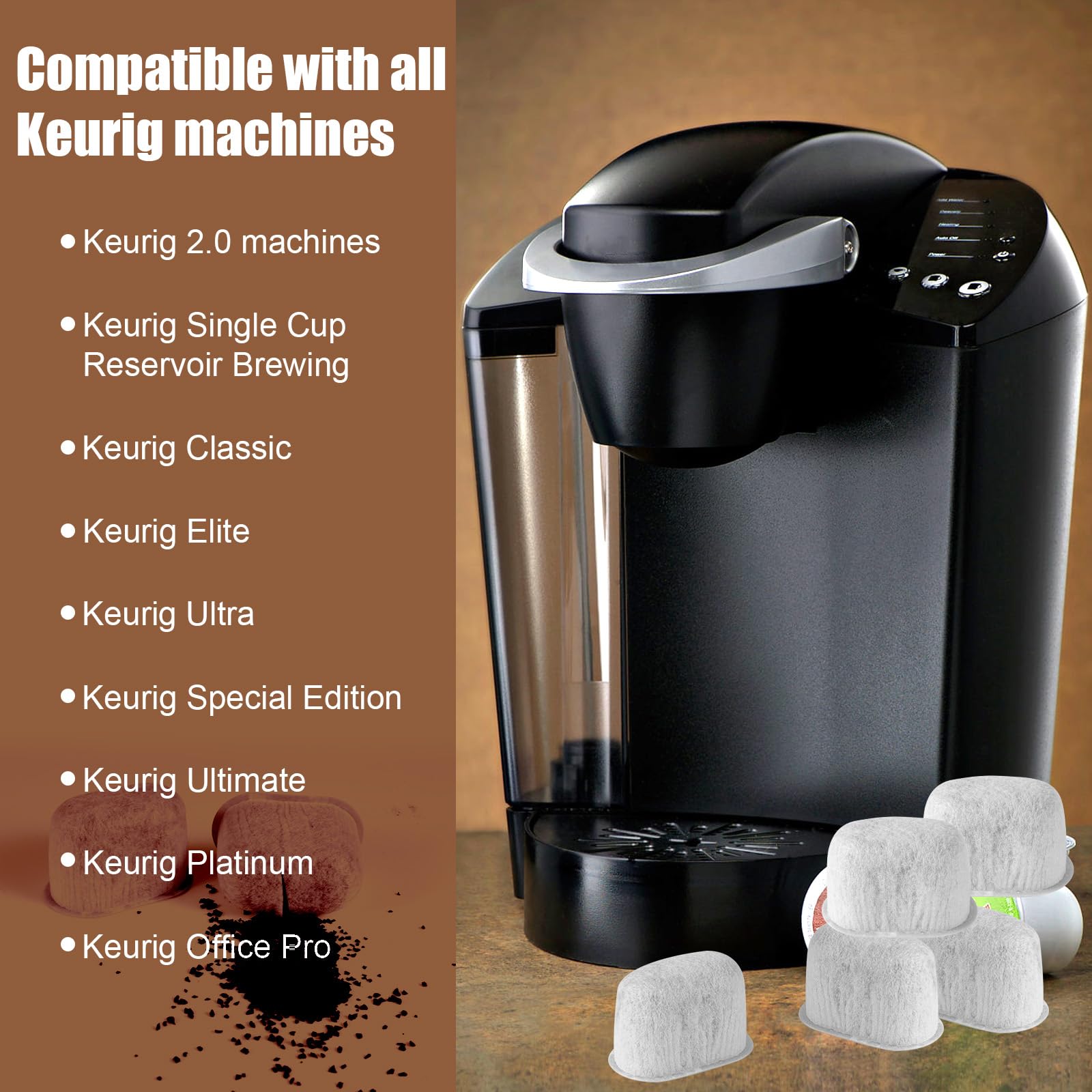 Acquista Confezione da 12 filtri di ricambio per il caffè, compatibili con la macchina per il caffè Keurig in Italia a partire da 17