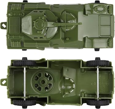 TimMee Recon Patrol Armored Cars - OD Green Plastic Army Men Scout Vehicles