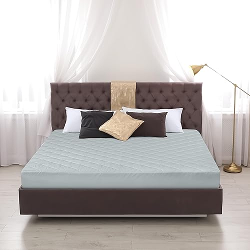 Miniatura 110 de Utopia Bedding Protector de colchón acolchado (individual) – Protector de colchón elástico ajustable – La funda de colchón se estira hasta 16