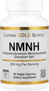 California Gold Nutrition NMNH, 250 mg, 60 Veggie Capsules