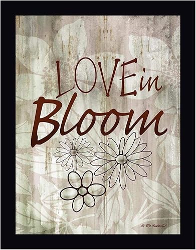 Love Blooms Here by Ed Wargo - 28" x 36" Black Framed Canvas Art Print - Ready to Hang