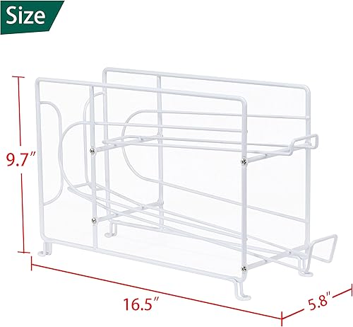 Miniatura 6 de SUFAUY - Organizador apilable para latas de refrescos y bebidas, paquete de 2 unidades para despensa o refrigerador, color blanco