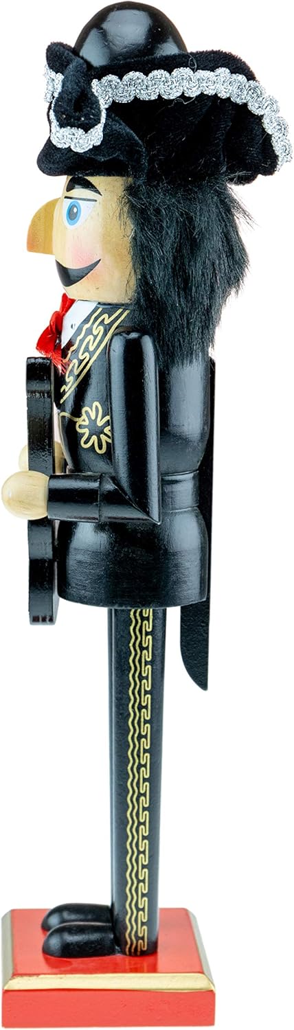 Clever Creations Mariachi 14 Inch Traditional Wooden Nutcracker, Festive Christmas Décor for Shelves and Tables