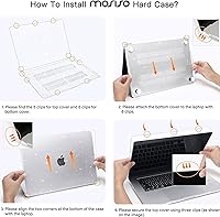 Vista 8 de MOSISO Compatible con MacBook Air de 15 pulgadas Funda 2025 2024 2023 Lanzamiento M4 A3241 M3 A3114 M2 A2941, Carcasa Rígida de Plástico Brillante