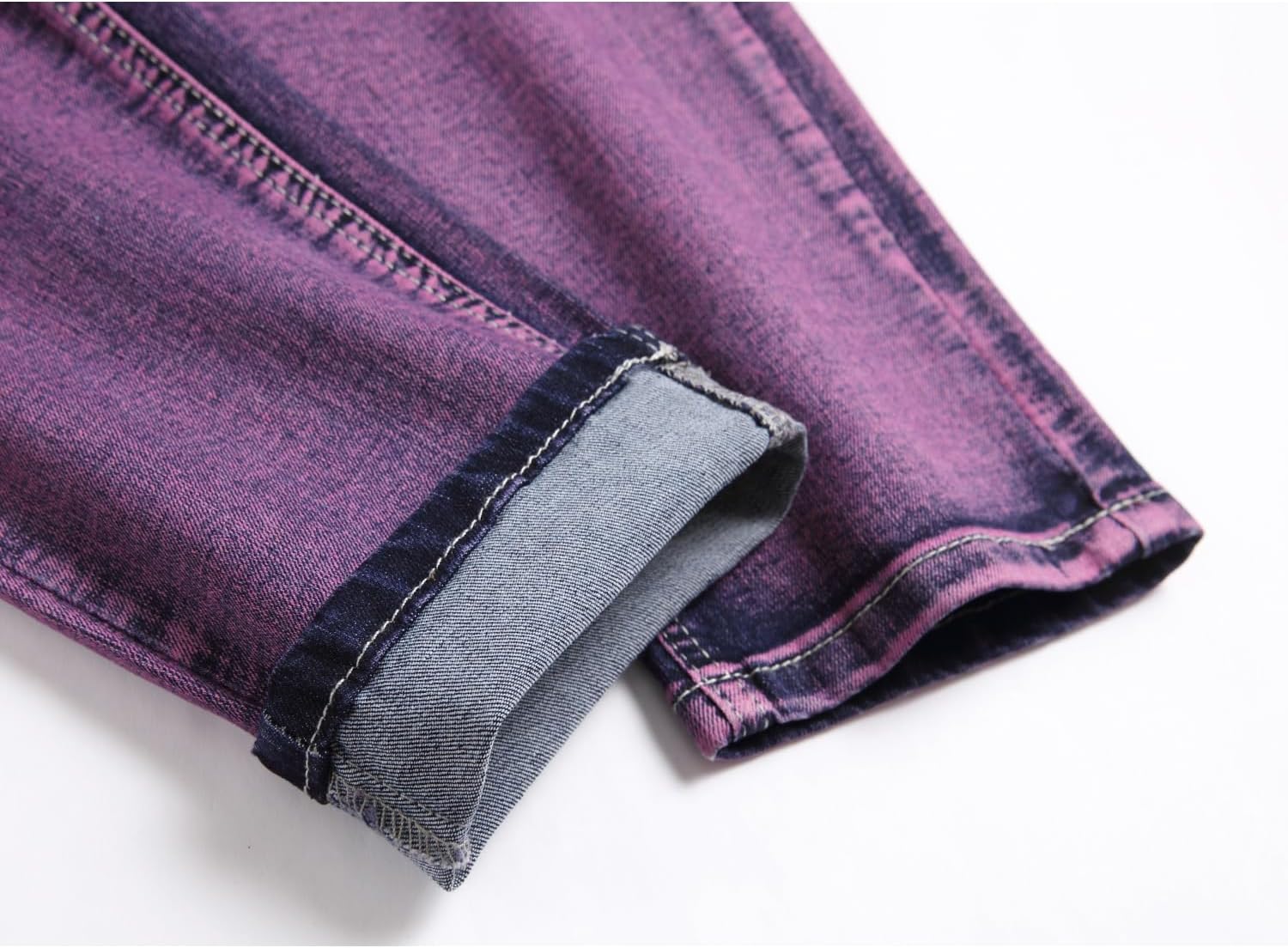 Men's Slim Fit Stretch Jean Blue Or Black Comfortable Soft Ripped Pants Demin - Image 6