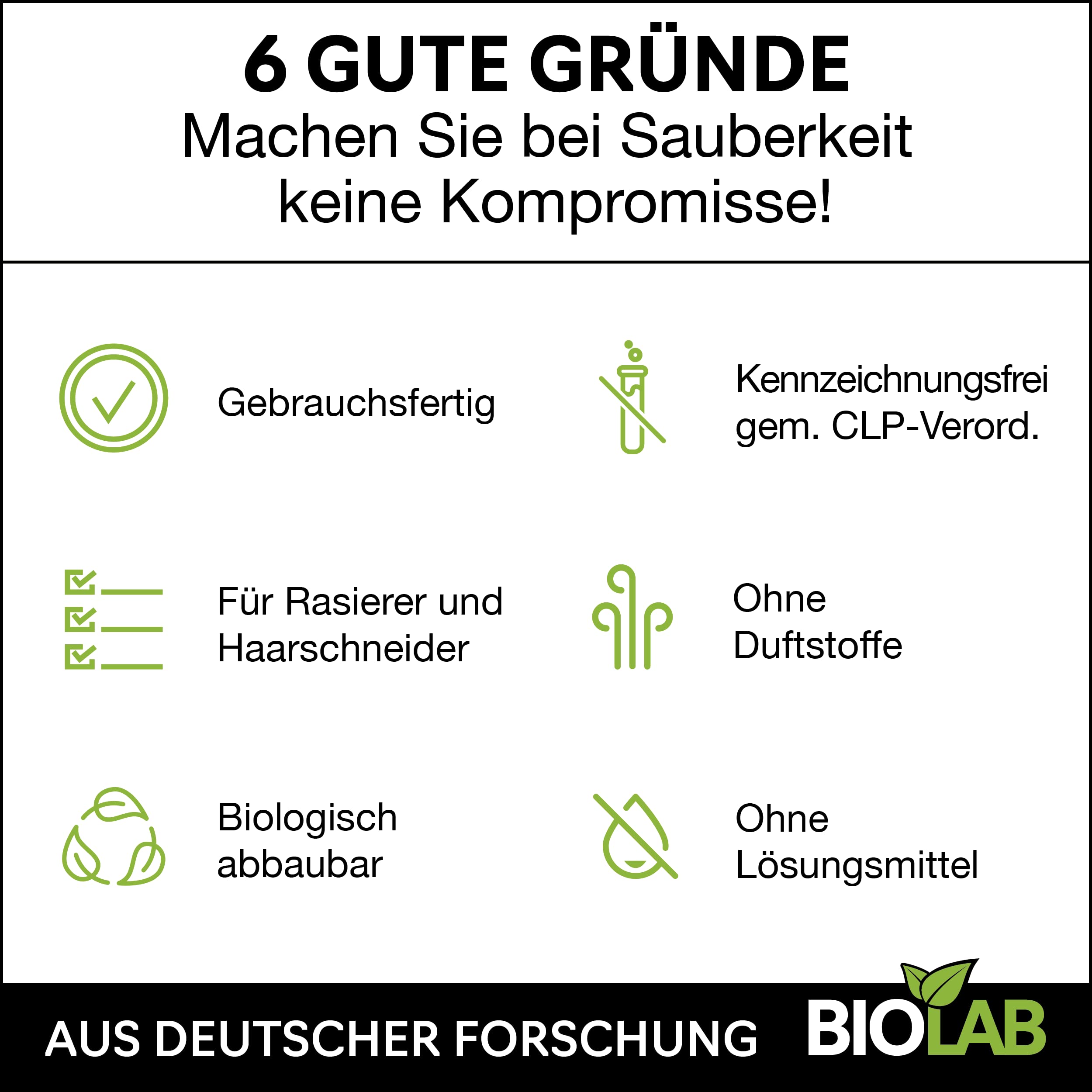 BIOLAB Bio Scherkopfreiniger (2 x 1000 ml) Nachfüllflüssigkeit für Clean & Renew, passend für Braun Series, Philips Scherkopf Reinigungskartusche und Rasierer Reinigungsstation