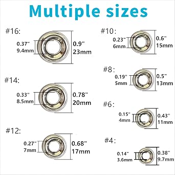 Countersunk Washers Stainless Finish washers #4#6#8#10#12#14#16 304 Stainless Cup Countersunk Finish Washer Finishing Cup Washer Assortment Set 295pcs