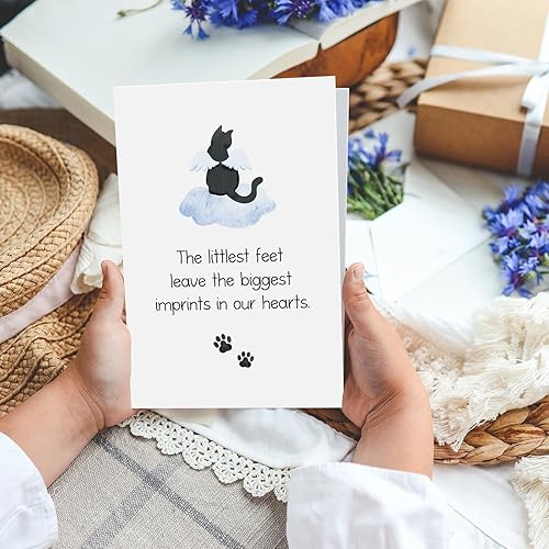 Miniatura 6 de Tarjeta de condolencia de gato para él o ella, regalo de condolencia por pérdida de mascota para mamá o papá de gato, tarjeta de lo siento por tu